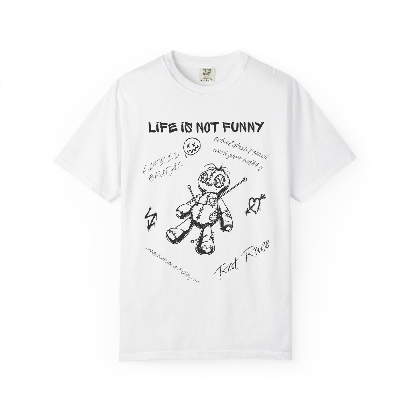 T-Shirt Unisex Life is no Funny Abstract-VibesStreet