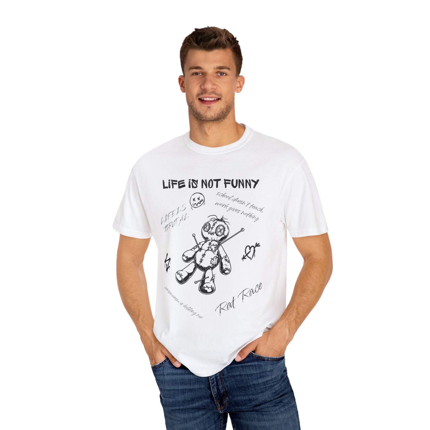 T-Shirt Unisex Life is no Funny Abstract-VibesStreet