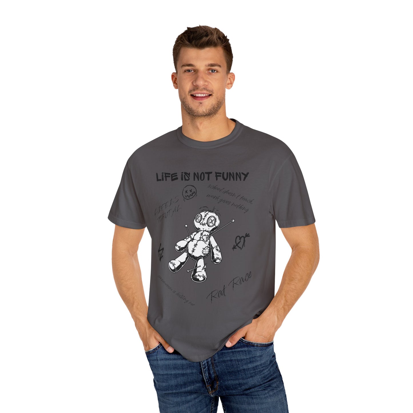 T-Shirt Unisex Life is no Funny Abstract-VibesStreet