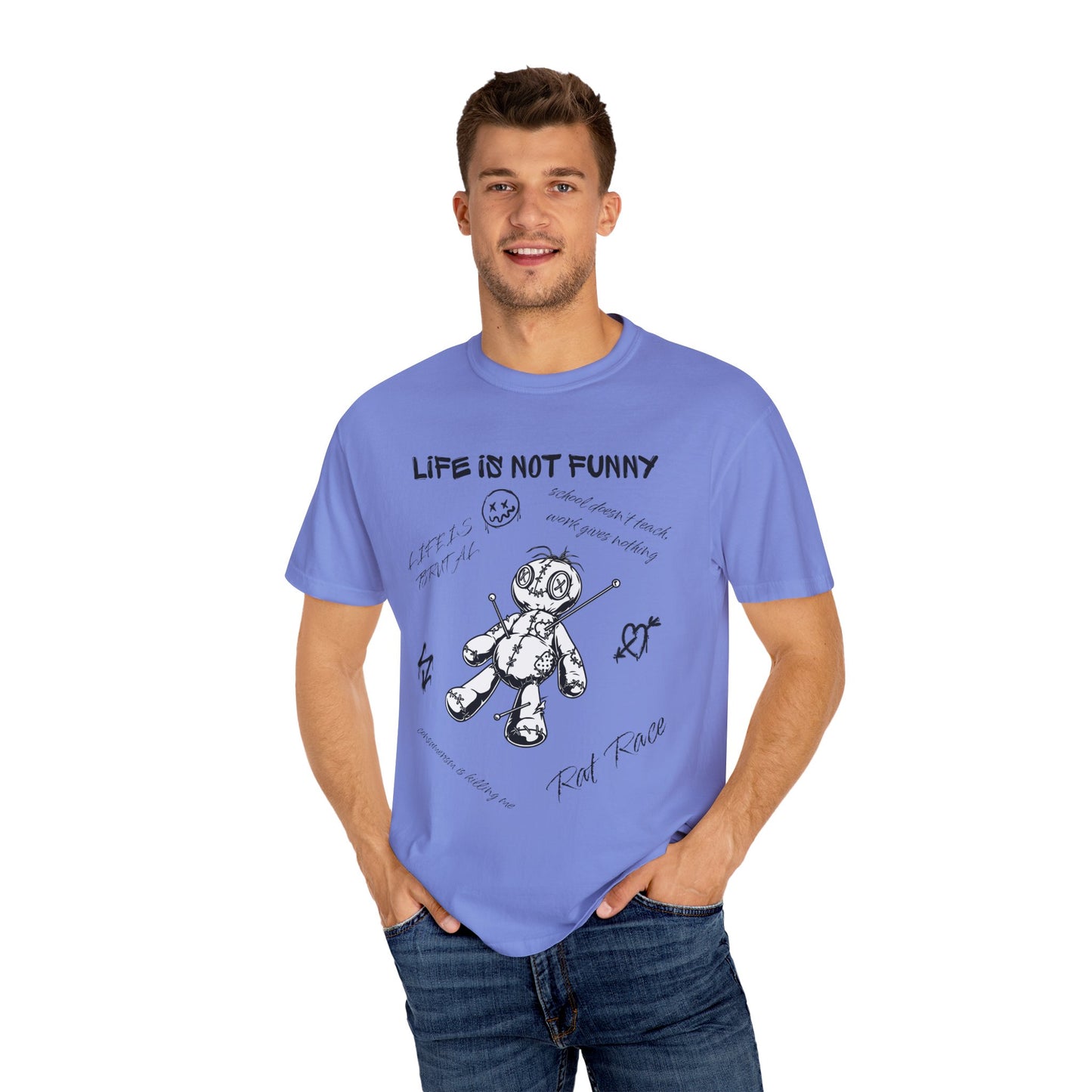 T-Shirt Unisex Life is no Funny Abstract-VibesStreet