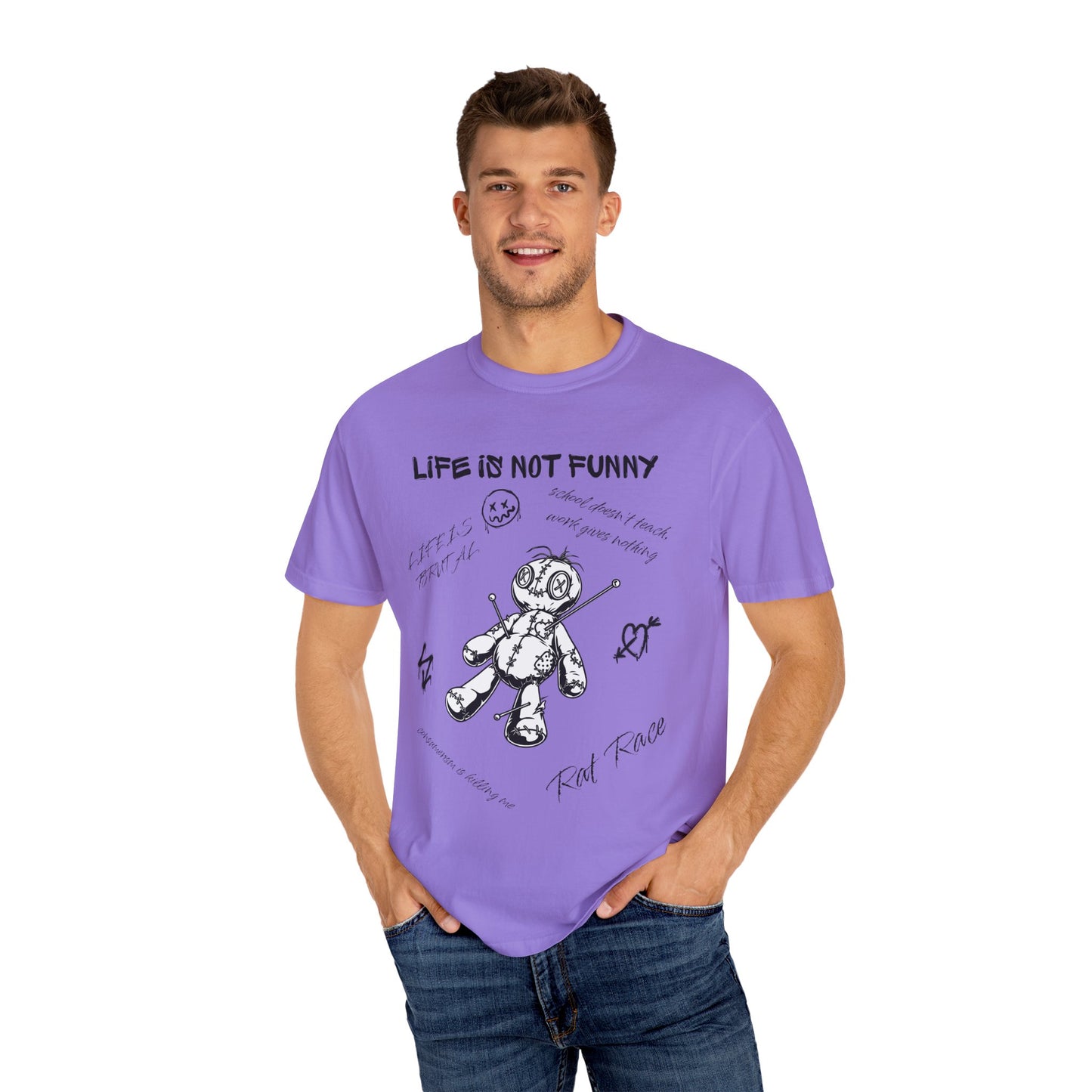 T-Shirt Unisex Life is no Funny Abstract-VibesStreet