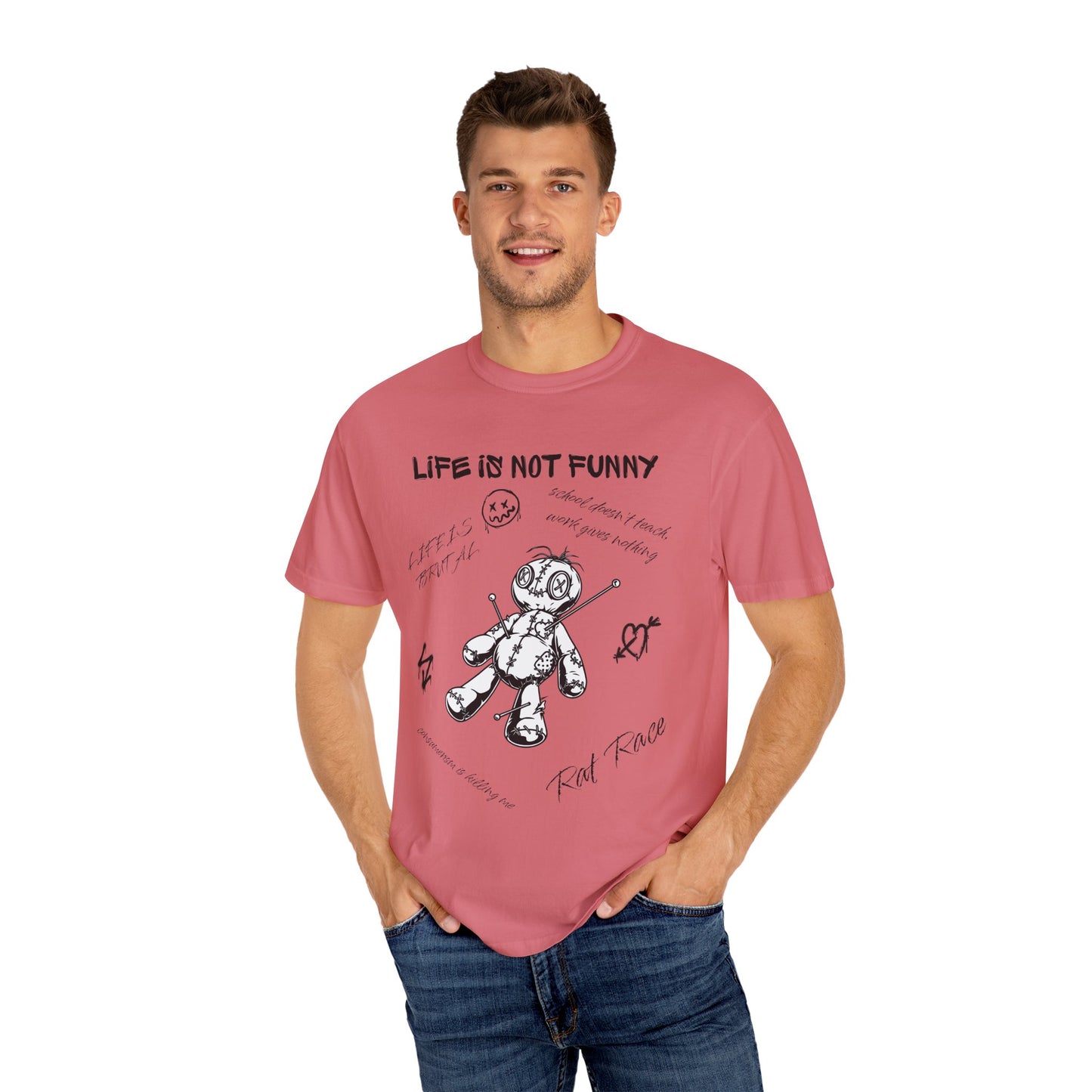 T-Shirt Unisex Life is no Funny Abstract-VibesStreet