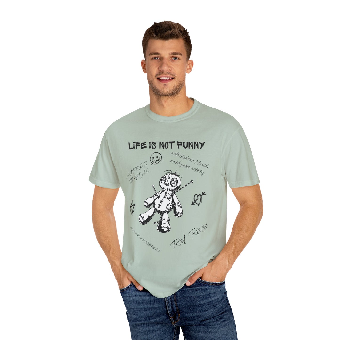 T-Shirt Unisex Life is no Funny Abstract-VibesStreet