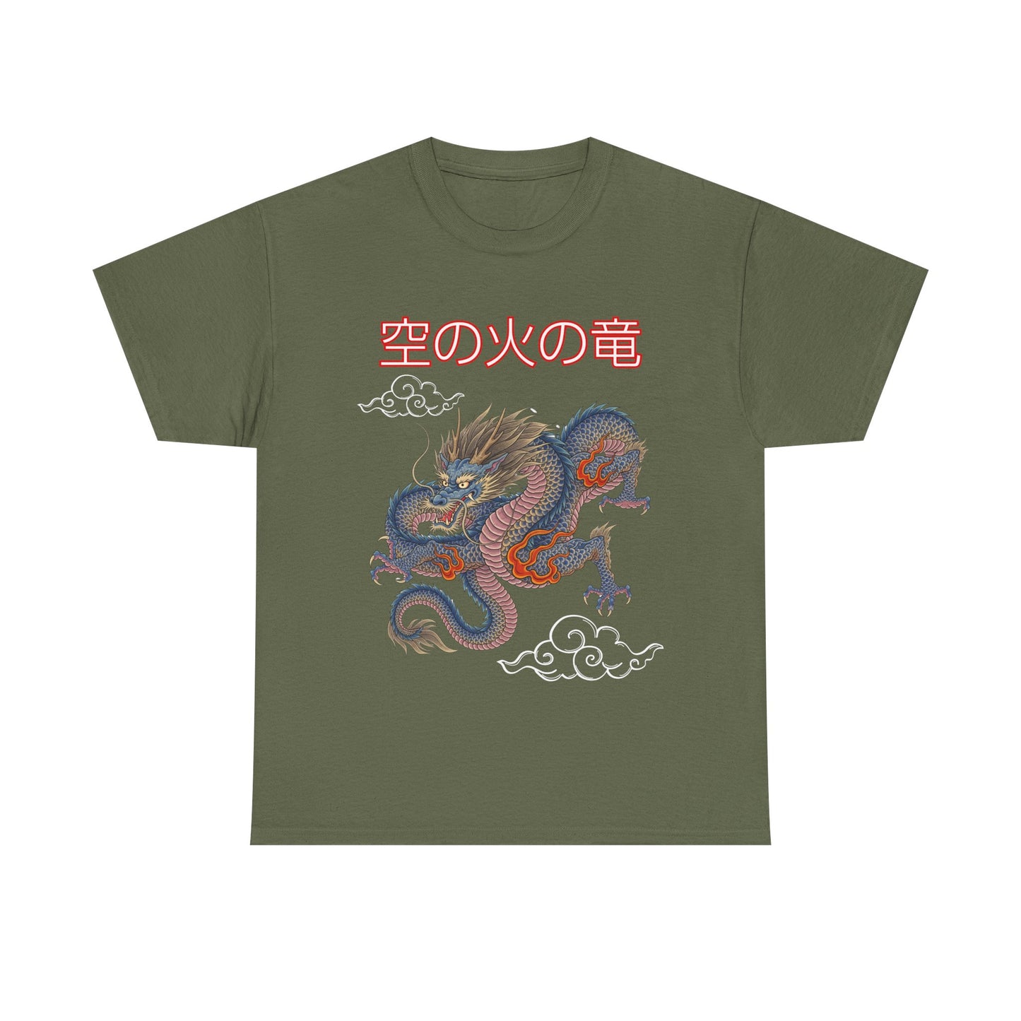 T-shirt Unisex Blue Dragon Design- Dragon Street