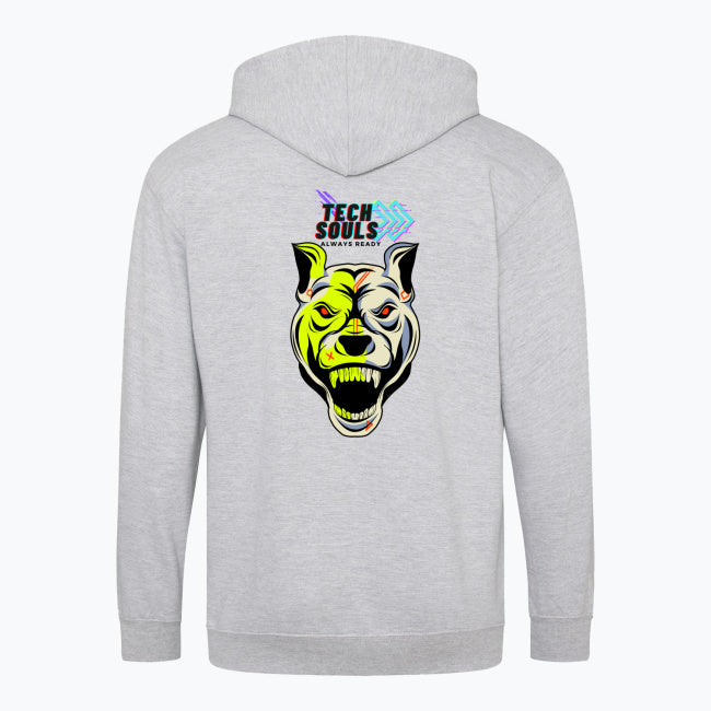 Sudadera con cremallera y estampado de TechSouls