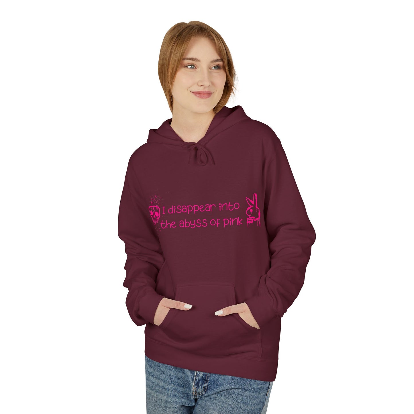 Bluza Hoodie Unisex I disappear into the abyss of pink