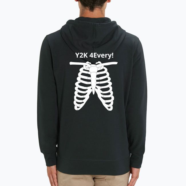 Sudadera unisex con cremallera Y2K Skeleton - Wear2K