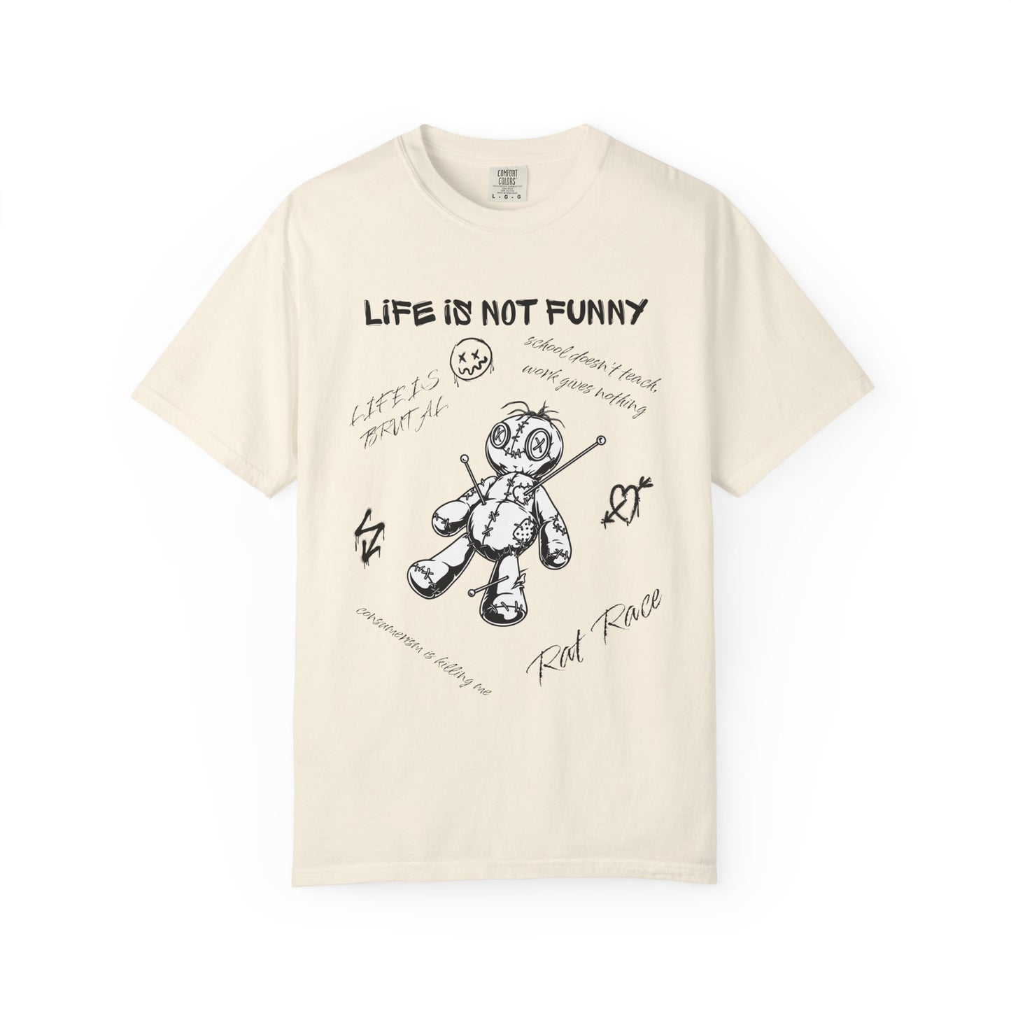 T-Shirt Unisex Life is no Funny Abstract-VibesStreet