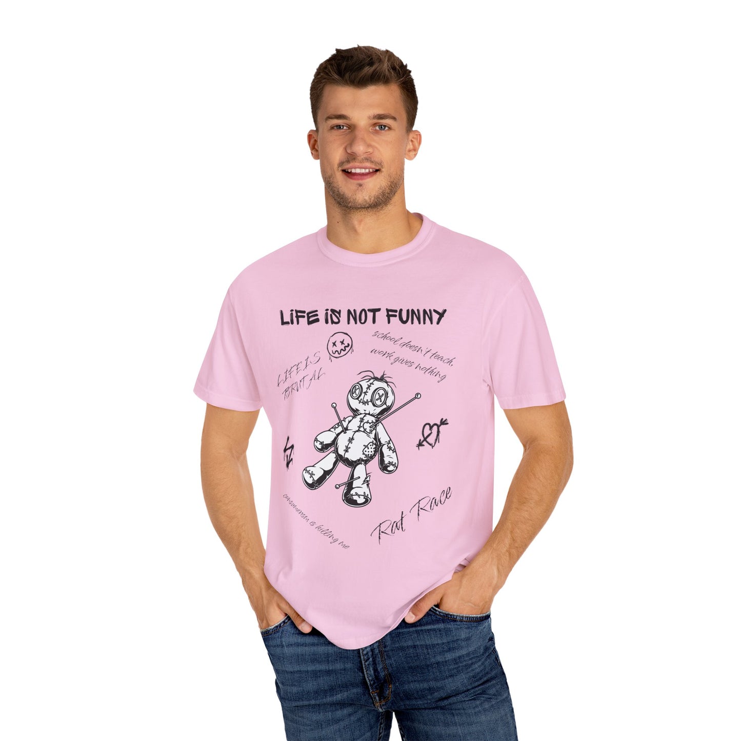 T-Shirt Unisex Life is no Funny Abstract-VibesStreet