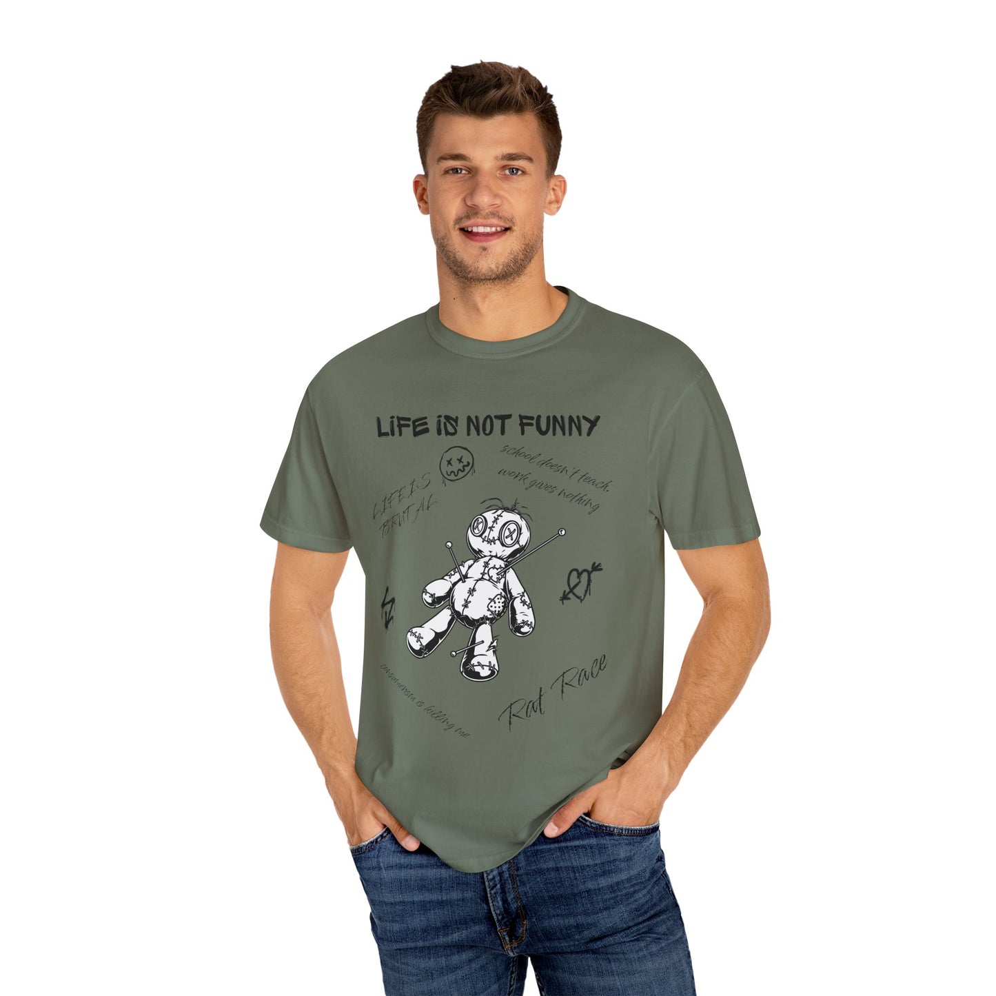 T-Shirt Unisex Life is no Funny Abstract-VibesStreet