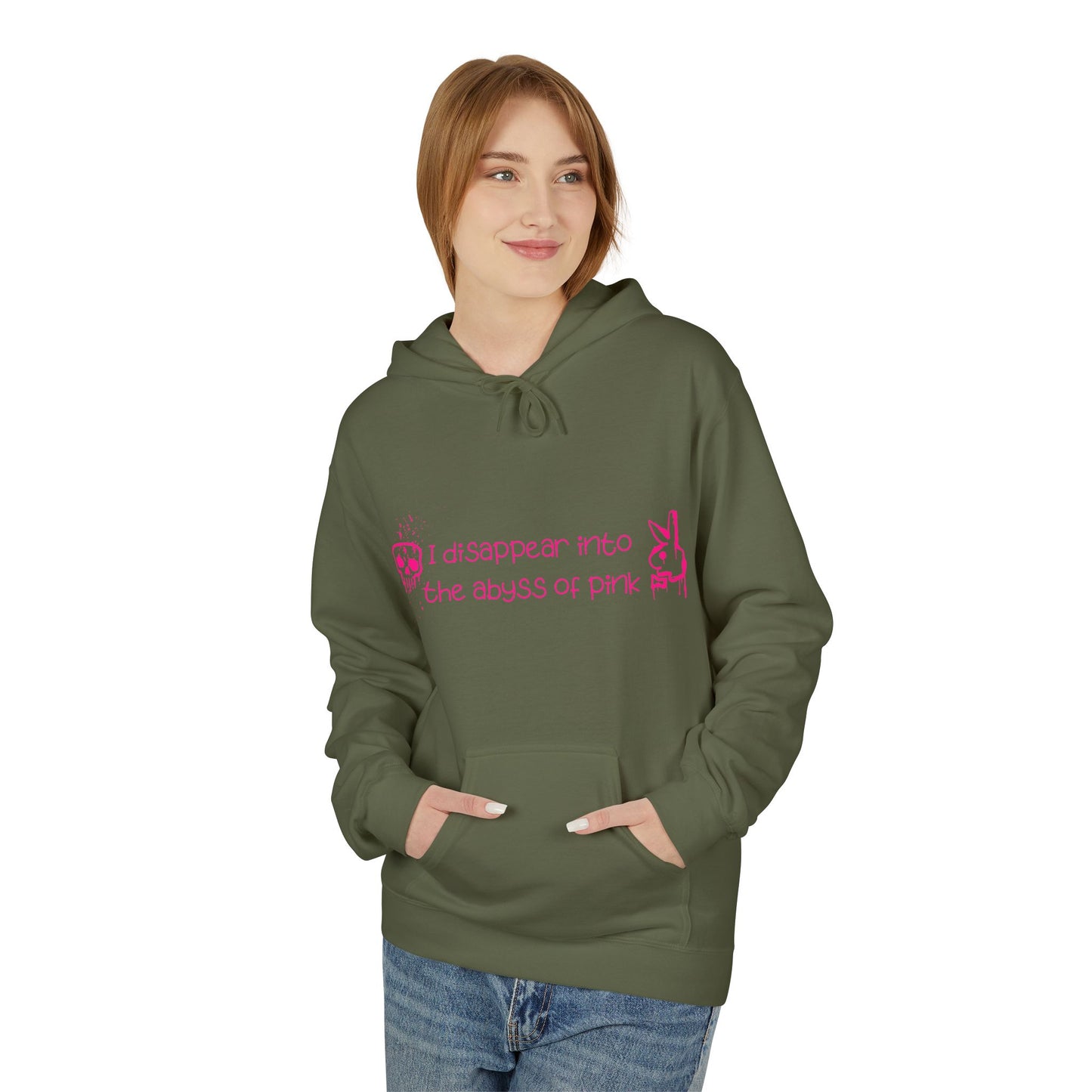 Bluza Hoodie Unisex I disappear into the abyss of pink
