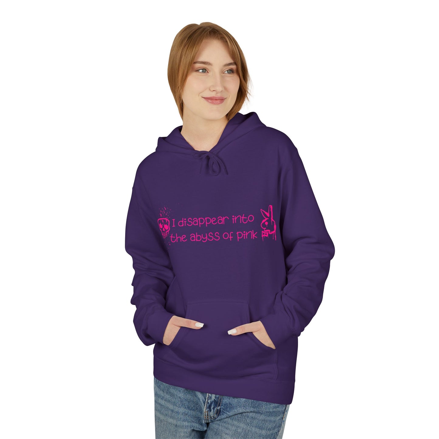 Bluza Hoodie Unisex I disappear into the abyss of pink