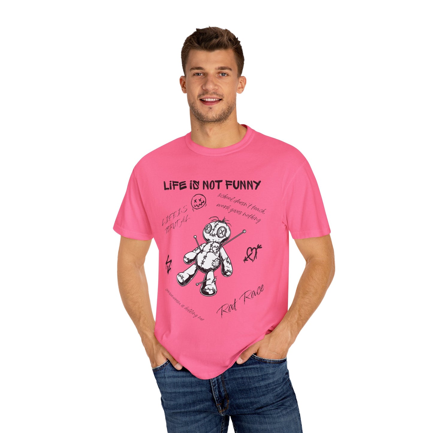 T-Shirt Unisex Life is no Funny Abstract-VibesStreet