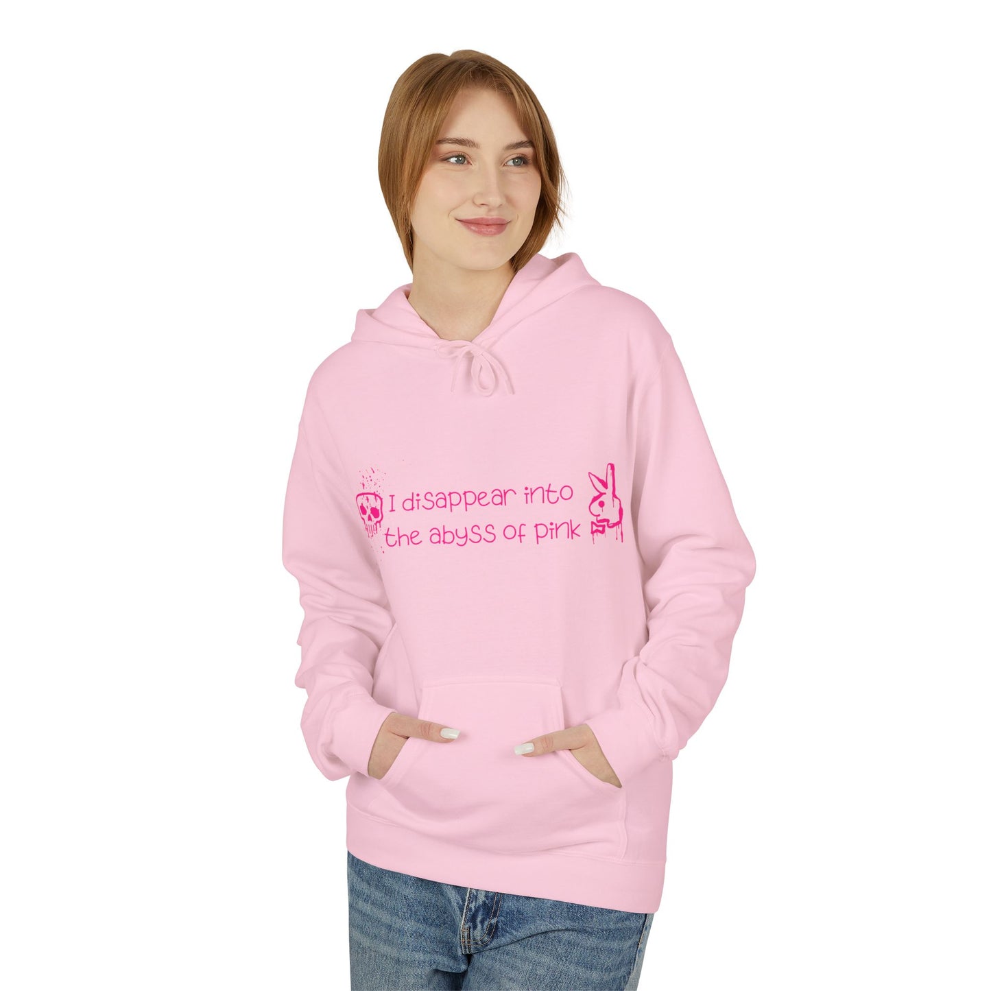 Bluza Hoodie Unisex I disappear into the abyss of pink