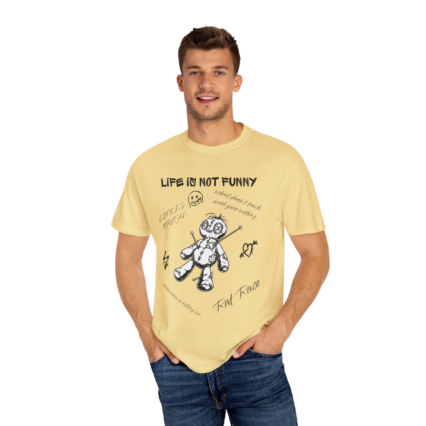 T-Shirt Unisex Life is no Funny Abstract-VibesStreet