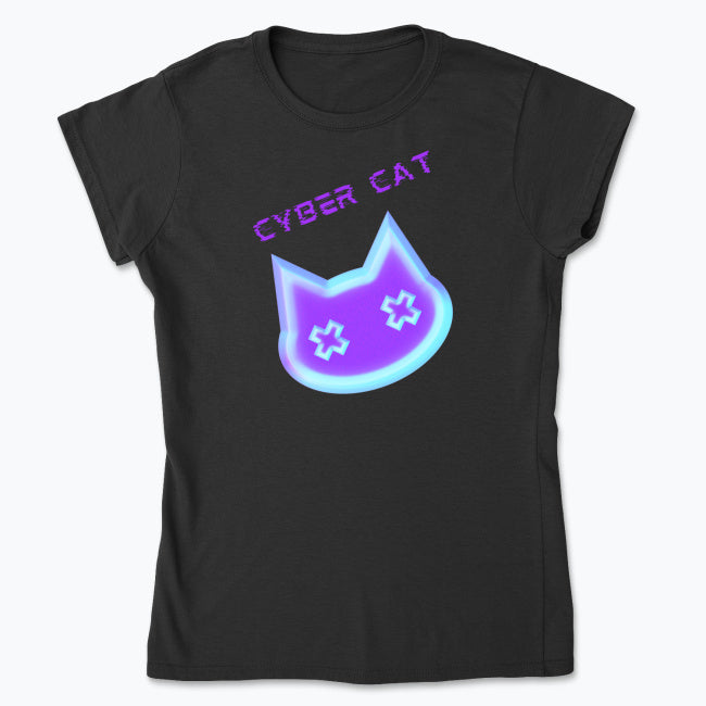 Camiseta Mujer - Cyber ​​Cat