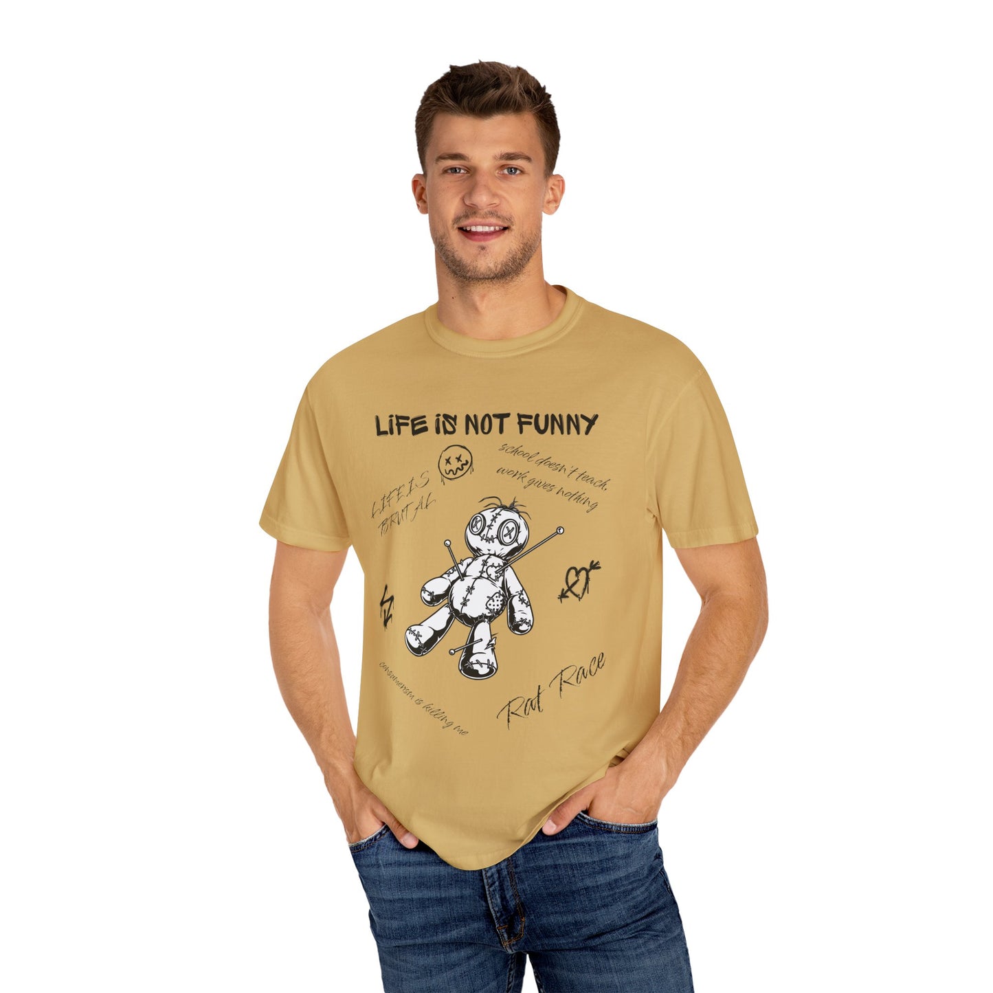 T-Shirt Unisex Life is no Funny Abstract-VibesStreet