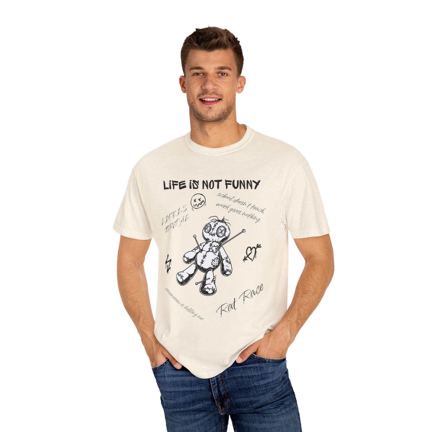T-Shirt Unisex Life is no Funny Abstract-VibesStreet