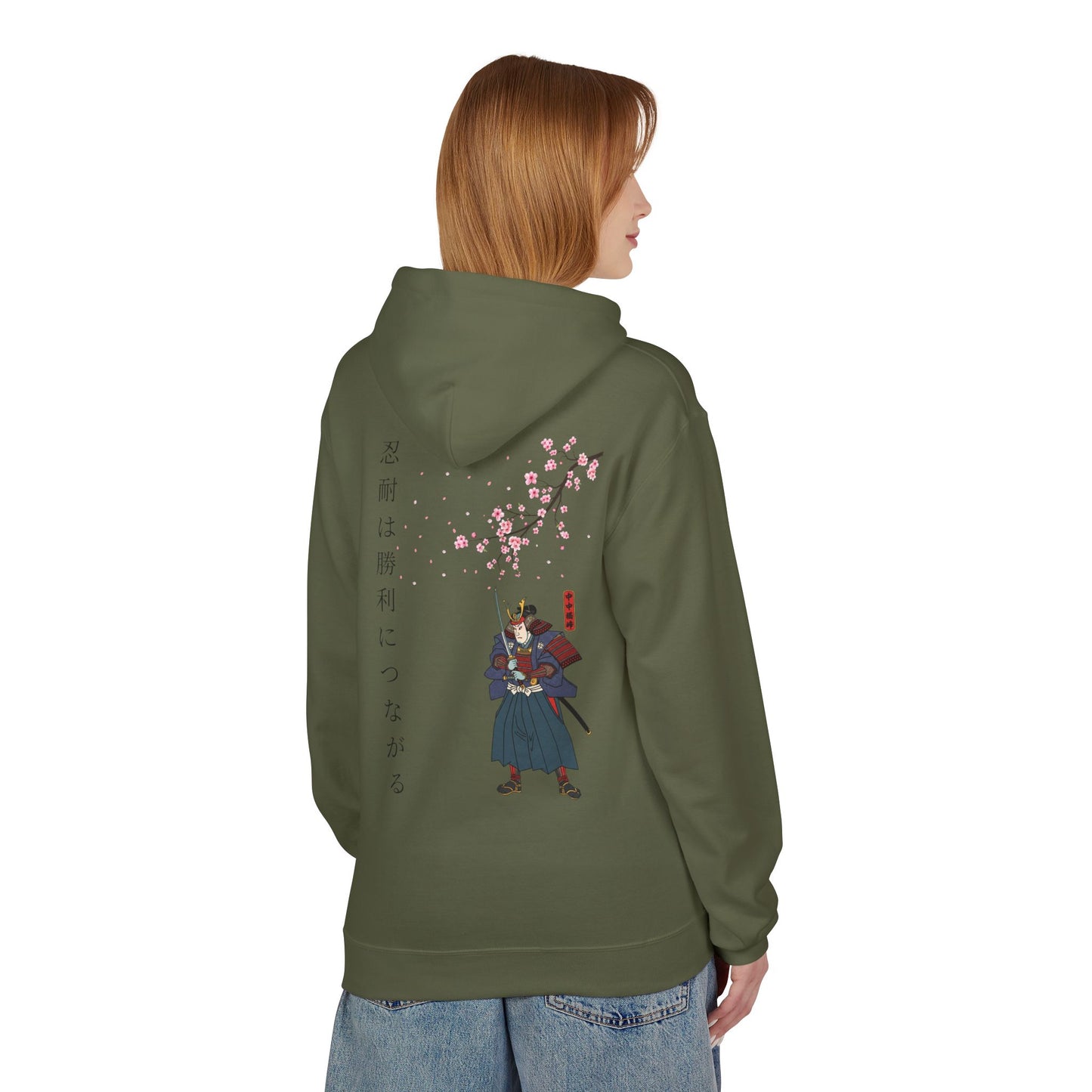 Bluza Unisex Hoodie Samurai Sakura Harmony- Dragon Street