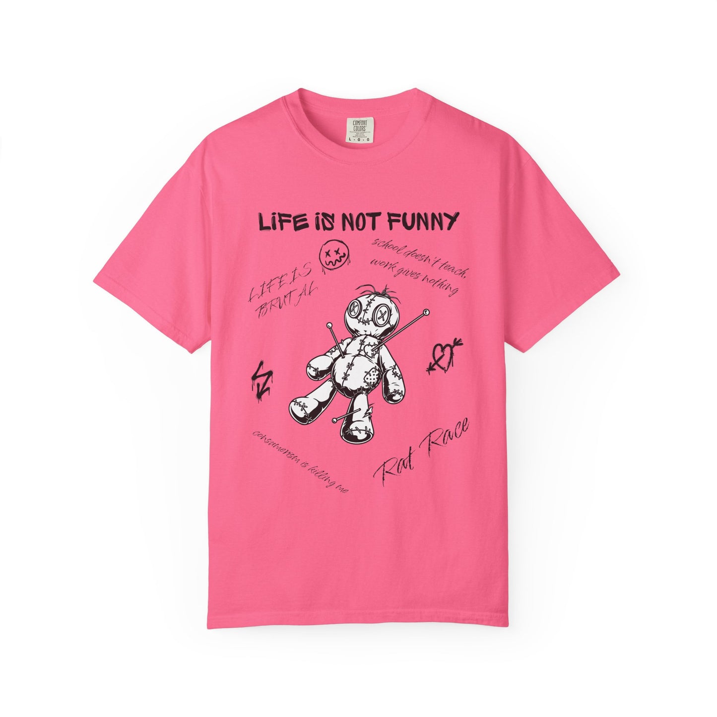 T-Shirt Unisex Life is no Funny Abstract-VibesStreet