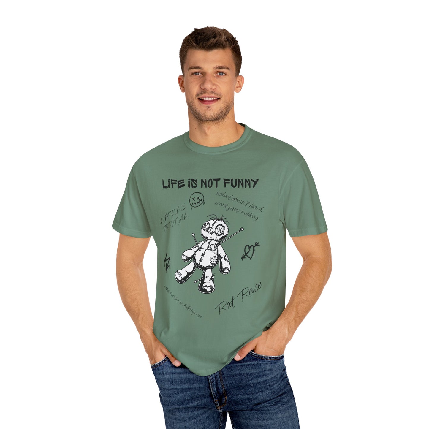 T-Shirt Unisex Life is no Funny Abstract-VibesStreet